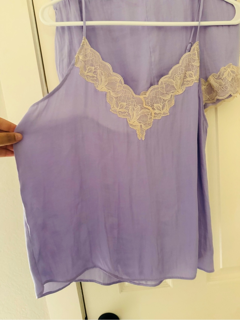Soma Lace Trim Pajama Shorts and Lace Trim Slip Top